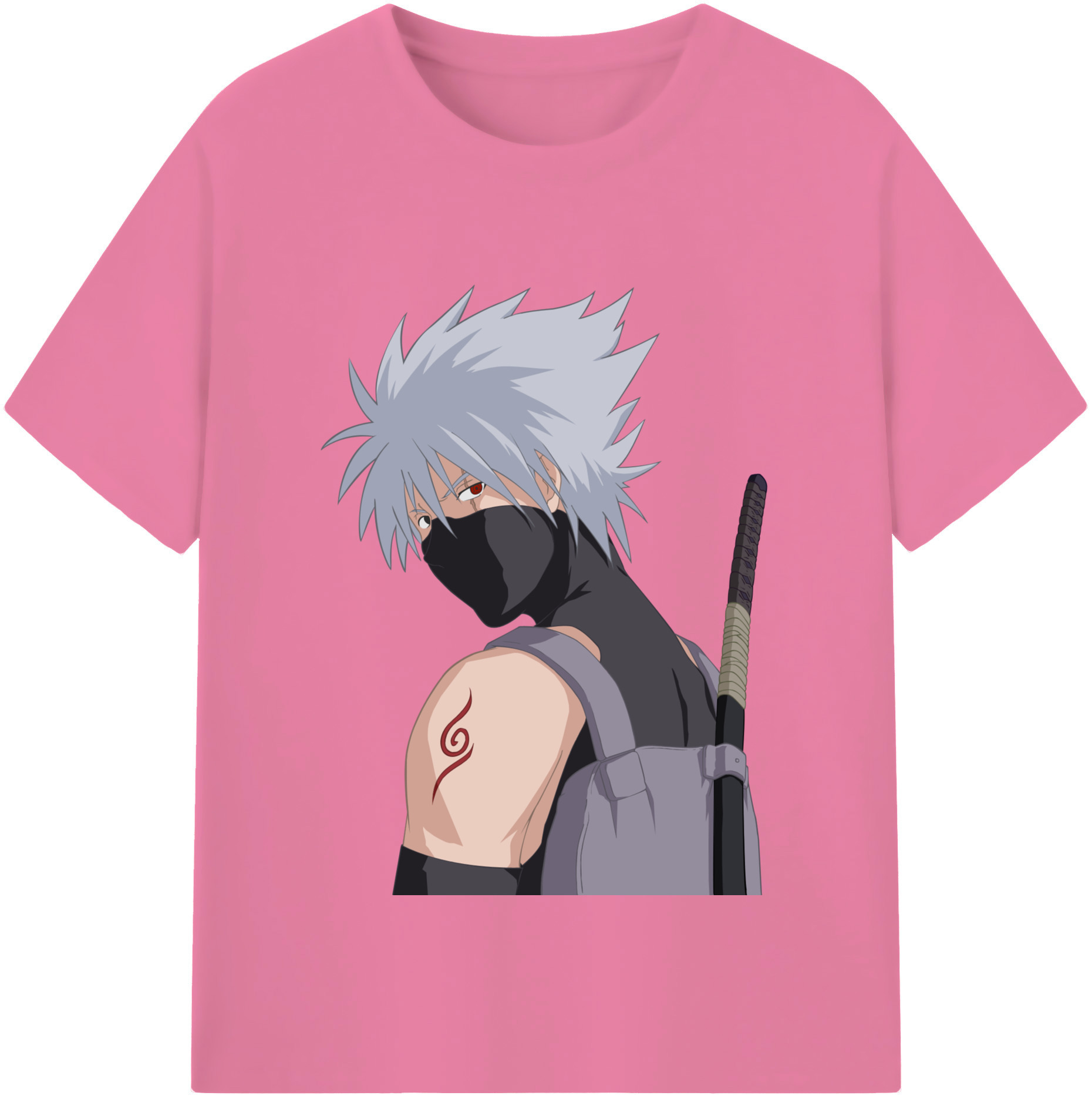（画像用） NARUTO -ナルト- はたけ カカシ Hatake Kakashi 綿100％半袖Tシャツ（フロントプリント）